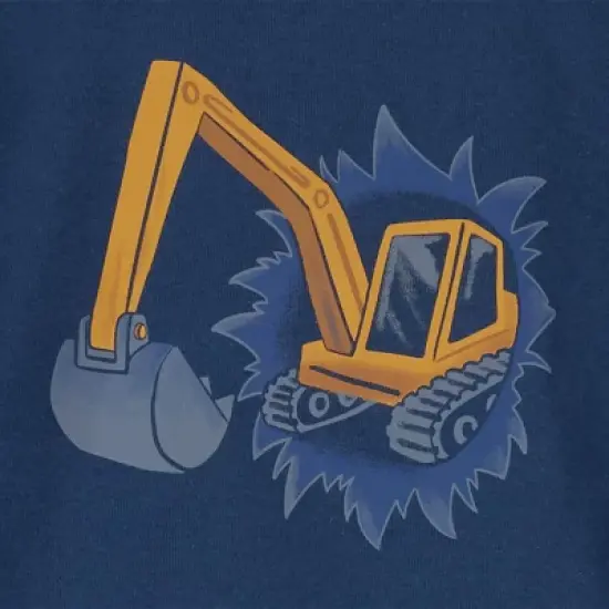 Carter's Just One You&reg; Toddler Boys' Bulldozers Long Sleeve Pajama Set - Navy Blue image {1}