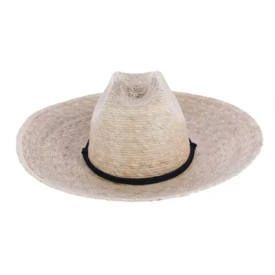 CTM Wide Brim Crushable Straw Lifeguard Hat with Chin Strap image {4}