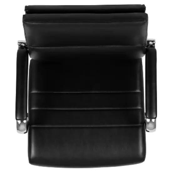 Flash Furniture Mid-Back LeatherSoft Contemporary Panel Executive Swivel Office Chair image {8}