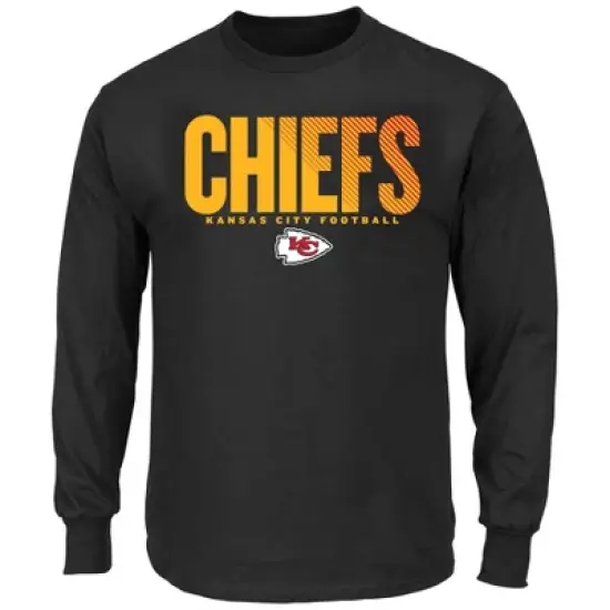 NFL Kansas City Chiefs Black Long Sleeve Core Big & Tall T-Shirt image {3}