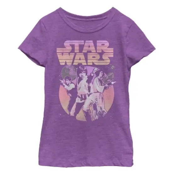 Girl's Star Wars Classic Trio Scene T-Shirt image {3}