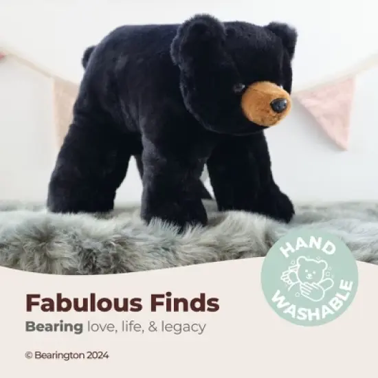 Bearington andit Plush Toy Stuffed Animal Black Bear Teddy, 18" image {1}