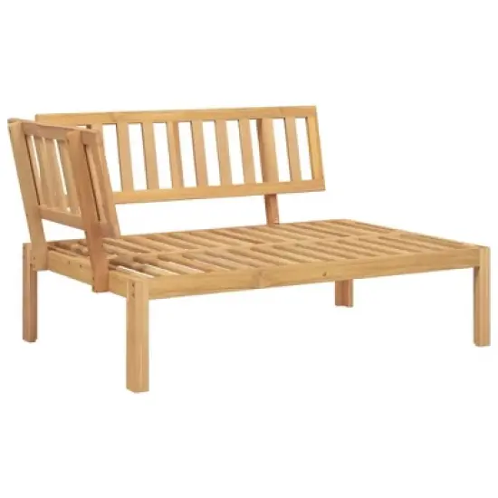 vidaXL Pallet Sofa Set Gray Solid Acacia wood and Polyester Large image {3}