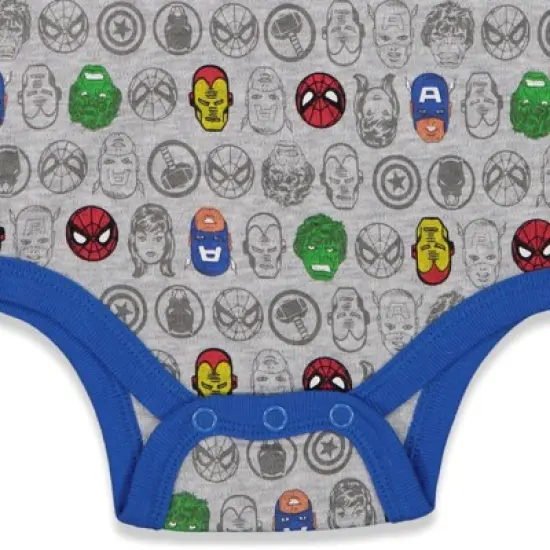 Marvel 5 Pack Cuddly Long Sleeve Bodysuits Multicolored  image {7}