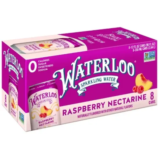Waterloo Raspberry Nectarine Sparkling Water - 8pk/12 fl oz Cans image {6}
