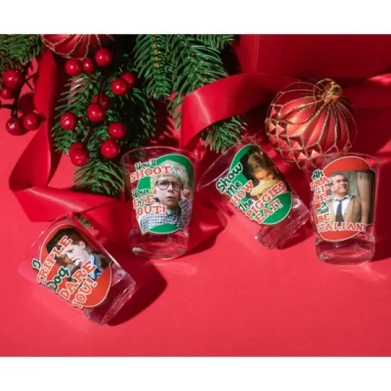 ICUP, Inc. A Christmas Story Quotes 4 Piece Shot Glass Set image {6}