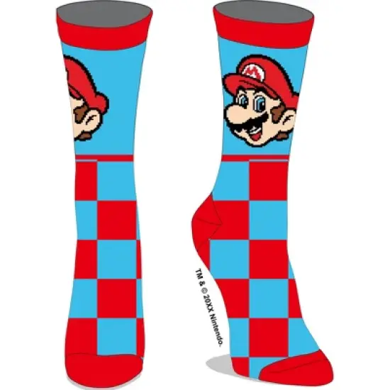 Super Mario Bros. Adult Crew Socks 5-Pack image {5}