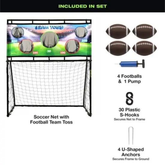Xcello Sports Soccer net with Football Toss attachment (4' x 6') image {1}