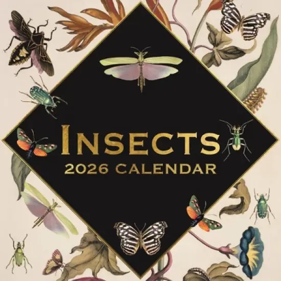 2026 Square Wall Calendar, Insects, 16-Month Arts & Antiques Theme with 180 Reminder Stickers (12x12 In) image {4}
