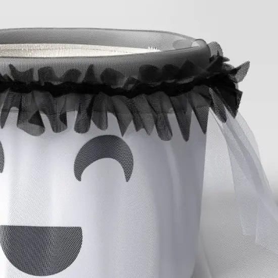 Halloween Light Up Plush Ghost Round Polyester Trick or Treat Pail - Hyde and EEK! Boutique&trade; image {4}