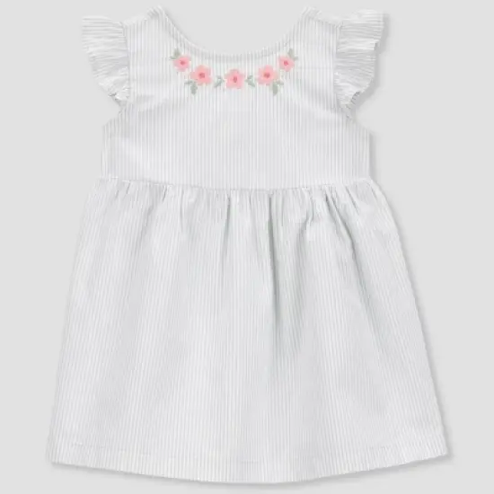 Carter's Just One You&reg; Baby Girls' Striped Floral with Hat - Green image {1}