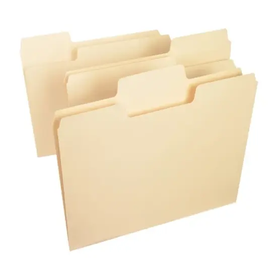 Smead SuperTab File Folder, Oversized 1/3-Cut Tab, Letter Size, Manila, 100 Per Box (10301) image {9}