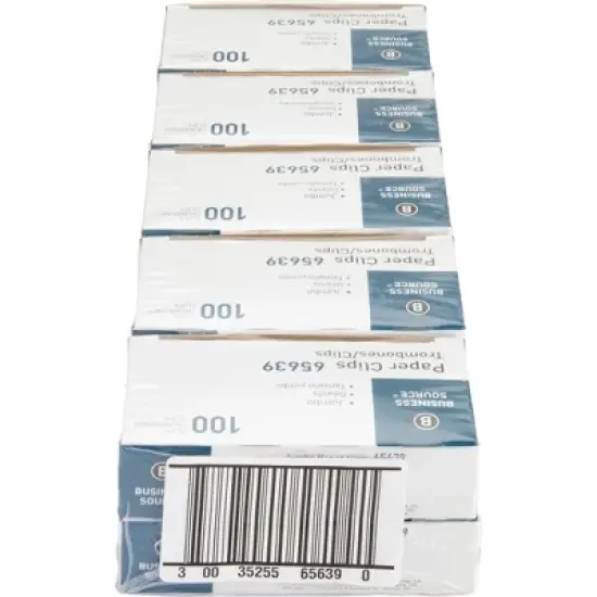 Business Source Paper Clips Jumbo 1000pk Silver image {4}