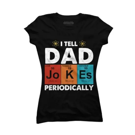 Junior's Design By Humans Vintage I tell dad jokes periodically By Avocato T-Shirt image {2}