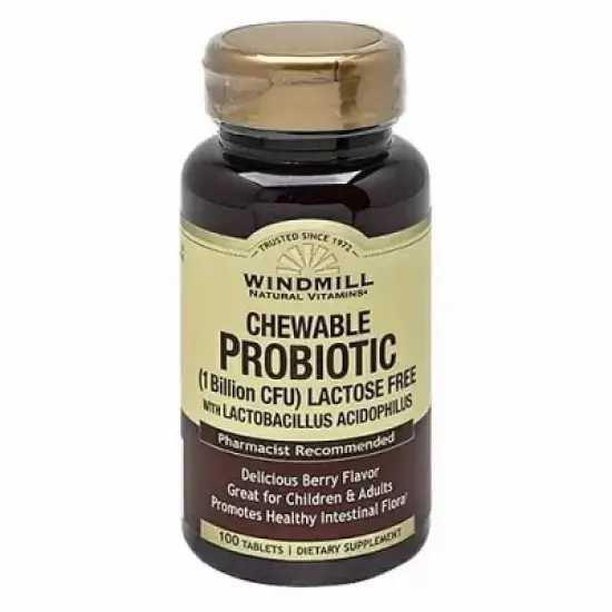 Windmill Probiotic Lactose Free Berry Chewables 100 ct image {4}