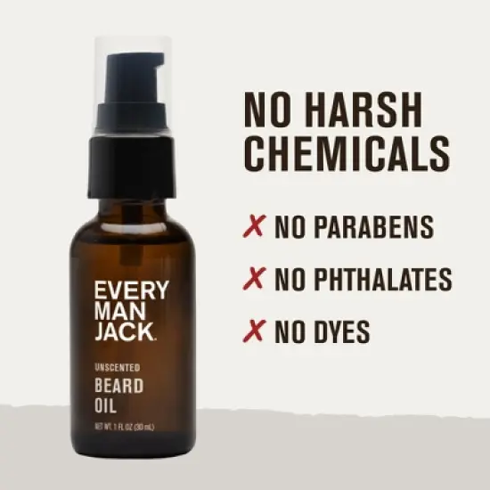 Every Man Jack Beard Oil - Unscented - 1 fl oz image {7}