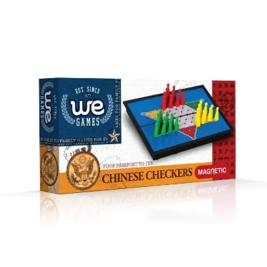 WE Games Magnetic Folding Travel Chinese Checkers Board Game image {3}