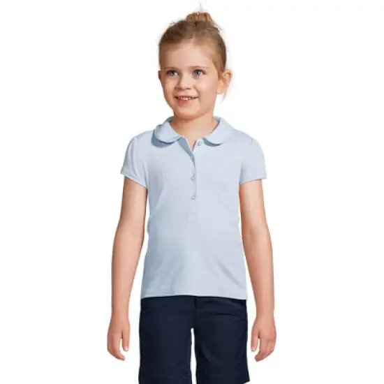 Lands' End Girls Short Sleeve Peter Pan Collar Polo Shirt image {2}