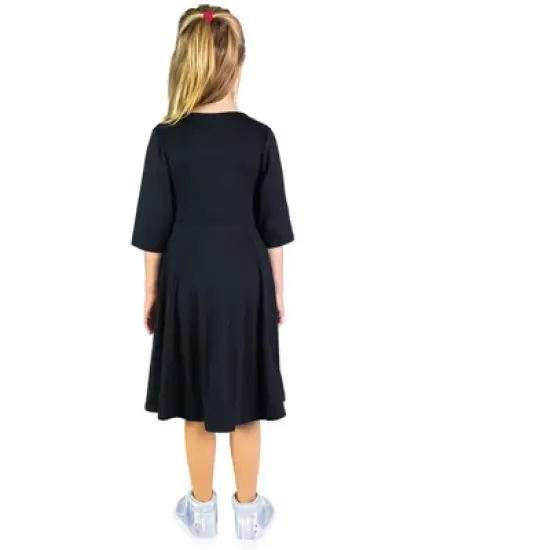 24seven Comfort Apparel Knee Length Fit and Flare Girls Comfortable Party Dress image {2}