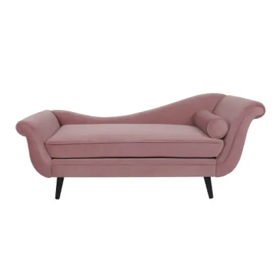 Calvert Contemporary Scroll Arms Velvet Chaise Lounge - Christopher Knight Home image {9}