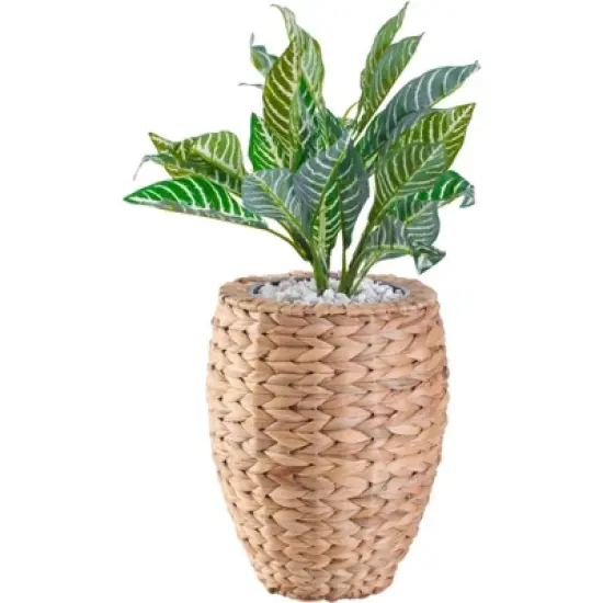 Vintiquewise Round Floor Planter with Metal Pot image {1}
