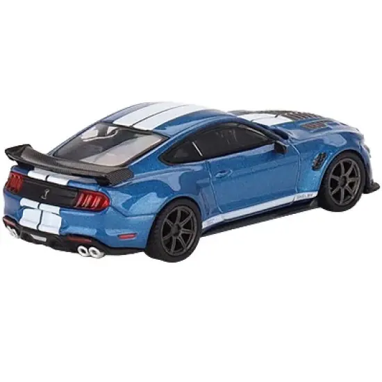 Western Star 49X w/Transporter & Shelby GT500 SE  Blue Met w/White 1/64 Diecast Model Cars by True Scale Miniatures image {2}