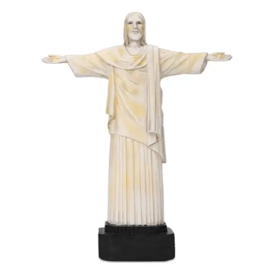 Techko Maid Jesus Solar Outdoor Garden Statue Decor with Spotlight image {1}