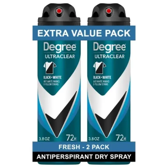 Degree Ultraclear Black + White 72 Hour Antiperspirant & Deodorant Spray Fresh Scent - 3.8oz/2ct image {6}