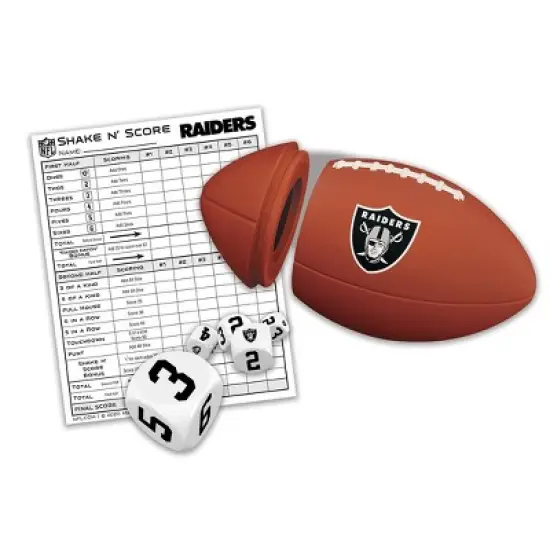 MasterPieces Officially Licsenced NFL Las Vegas Raiders Shake N' Score Dice Game for Age 6 and Up image {2}