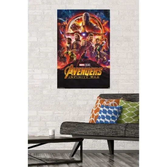 34" x 22" Marvel Cinematic Universe: Avengers: Infinity War One Sheet Premium Poster - Trends International: Unframed Wall Art image {1}