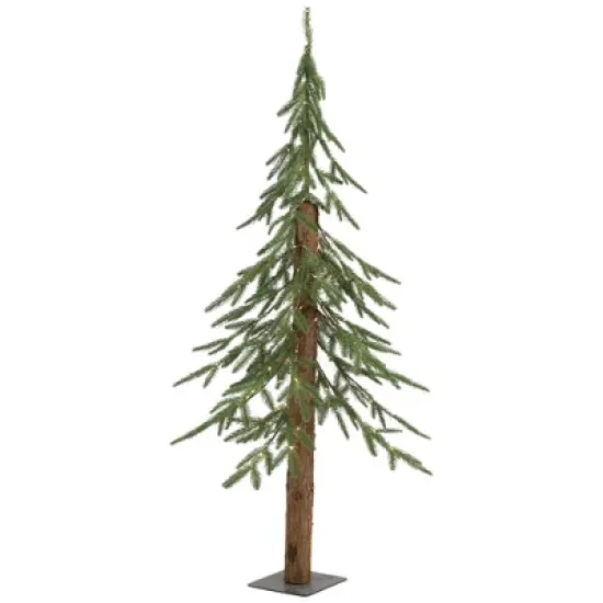 Northlight Pre-Lit Medium Alpine Artificial Christmas Tree - 4' - Clear LED Lights image {4}