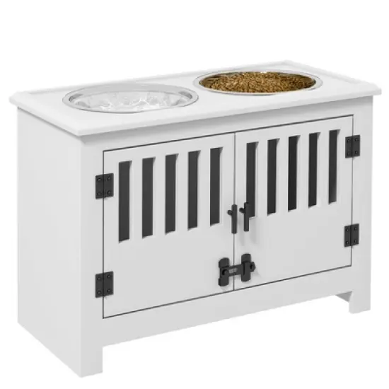 Kumasinova Large Dog Food Storage Container,Elevated Dog Bowls with Storage Cabinet Containing Large 37L Capacity,Raised Dog Bowl Stand image {8}