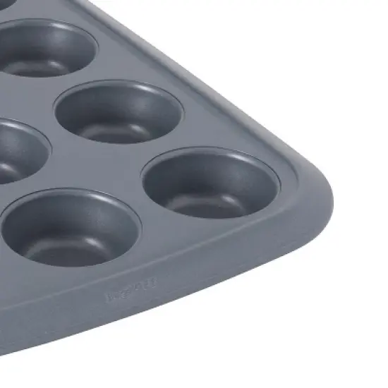 BergHOFF GEM Non-Stick Carbon Steel Cupcake Pans, Gray image {2}