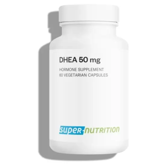 SuperSmart DHEA 50mg per Day - DHEA Supplement for Women & Men | Non-GMO & Gluten Free - 60 Vegetarian Capsules image {1}