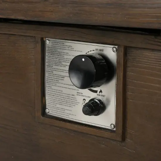 Cape Coral 4pc Metal Conversation and Gas Fire Table Set - Khaki/Brown/Black - Christopher Knight Home image {6}