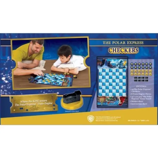MasterPieces Officially licensed Polar Express Checkers Board Game for Families and Kids ages 6 and Up image {3}