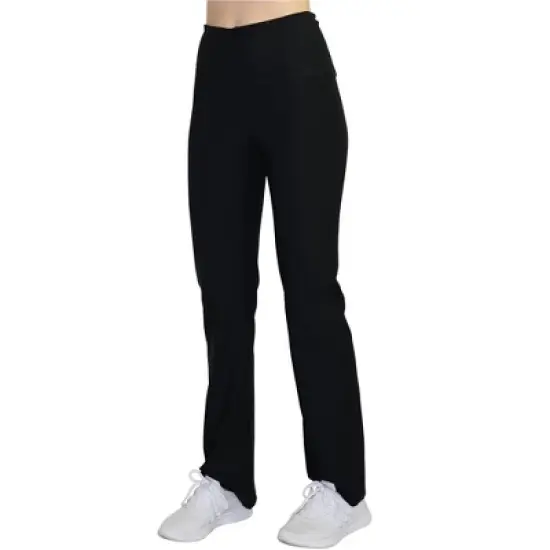 Reebok Womens Highrise Running Compression Athletic Pants, Black, Medium image {1}