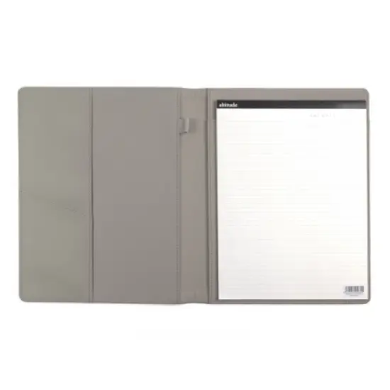 Altitude Padfolio 10"x12.5" Vegan Leather Gray Debossed Arch image {4}