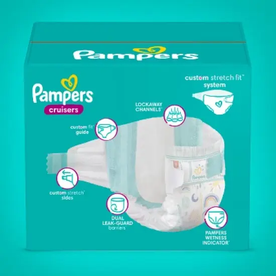 Pampers Cruisers Diapers - (Select Size and Count) image {1}