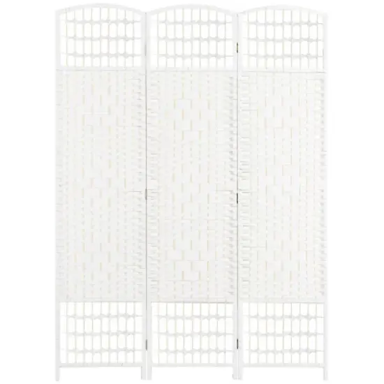 3 or 4 Panel Indoor Room Divider,Folding Privacy Screen,5.6" Room Separator,Wave Fiber Freestanding Partition Wall Divider for Home-The Pop Home image {2}