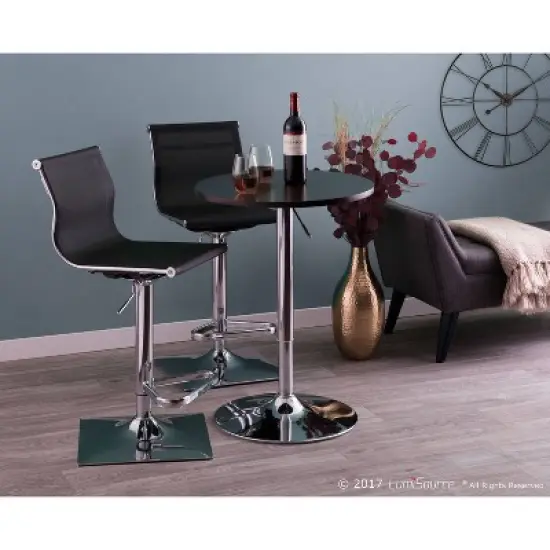 Mirage 33.25" Barstool Metal/Black - LumiSource image {5}