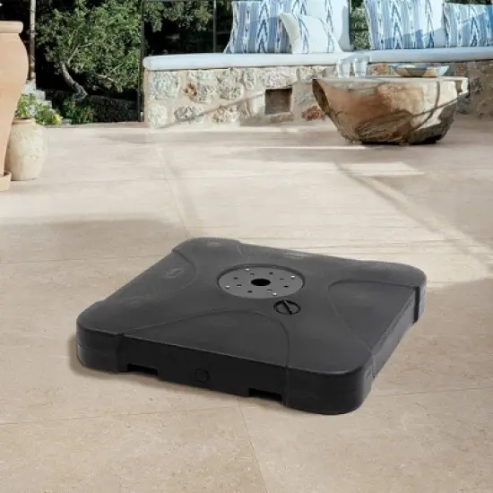 150lbs Heavy Duty Sand/Water Fillable Patio Offset Cantilever Umbrella Weighted Base Black - Crestlive Products image {1}