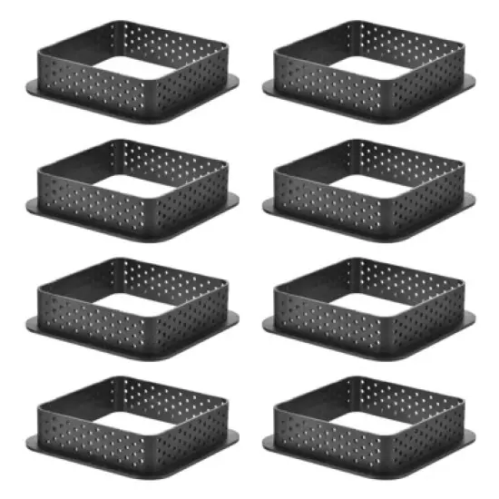 Unique Bargains Perforated Non-stick Odorless  Square Shape Cake Mousse Ring image {5}