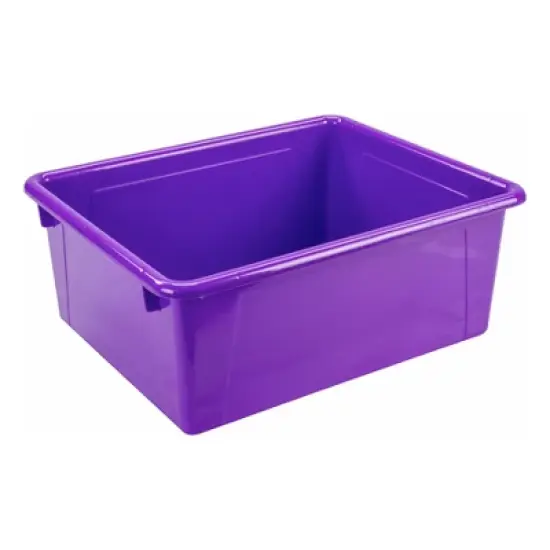 Storex Deep Storage Tray with Lid, Purple image {1}