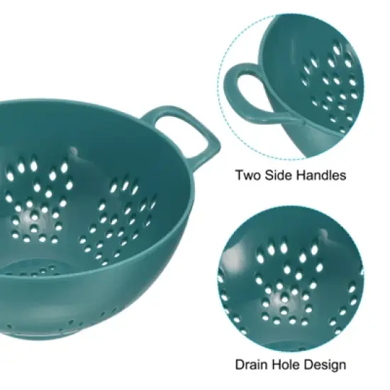 Unique Bargains Kitchen Plastic Rice Washing Drainer Basket Colander with Double Handles image {2}