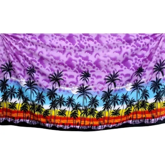 LA LEELA Men's Sarong Bath Hawaiian Pareo Wrap One Size Violet image {2}