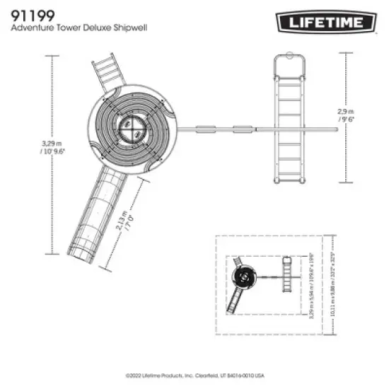 Lifetime Kid's Adventure Tower Swing Set with Monkey Bars, (91199) image {7}