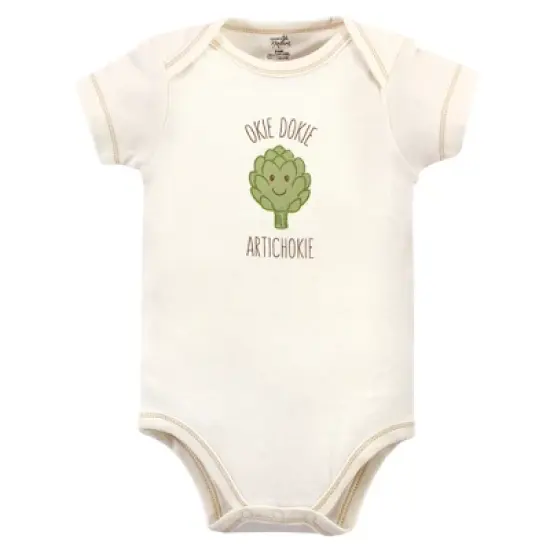Touched by Nature Organic Cotton Bodysuits 5pk, Corn image {4}