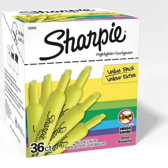 Sharpie Accent Tank Style Highlighter Chisel Tip Fluorescent Yellow 36/Box 1920938 image {7}