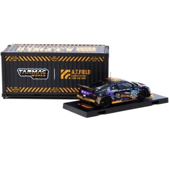 Audi R8 LMS GT4 #505 "A.T. Field" Super Taikyu ST-Z (2020) with Container Case 1/64 Diecast Model Car by Tarmac Works image {1}